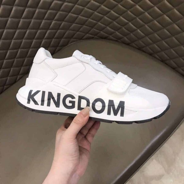 BURBERRY KINGDOM PRINT SNEAKERS IN WHITE – BBR56 - Image 2