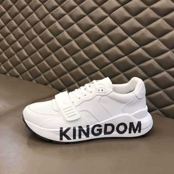 BURBERRY KINGDOM PRINT SNEAKERS IN WHITE – BBR56 - Image 5