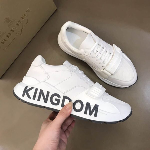 BURBERRY KINGDOM PRINT SNEAKERS IN WHITE – BBR56 - Image 6