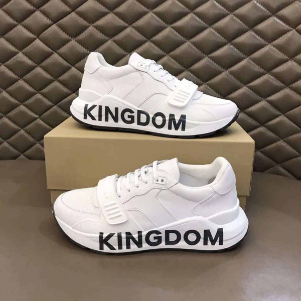 BURBERRY KINGDOM PRINT SNEAKERS IN WHITE – BBR56 - Image 7