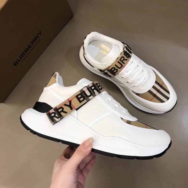 BURBERRY LOGO STRAP SNEAKERS – BBR55 - Image 6