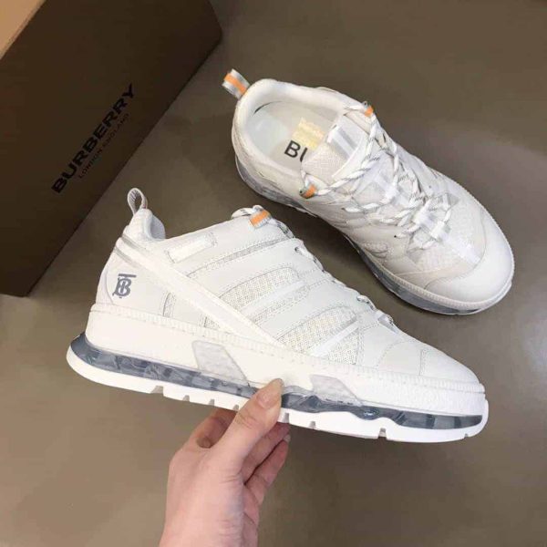 BURBERRY NYLON AND LEATHER UNION SNEAKERS – BBR59 - Image 6