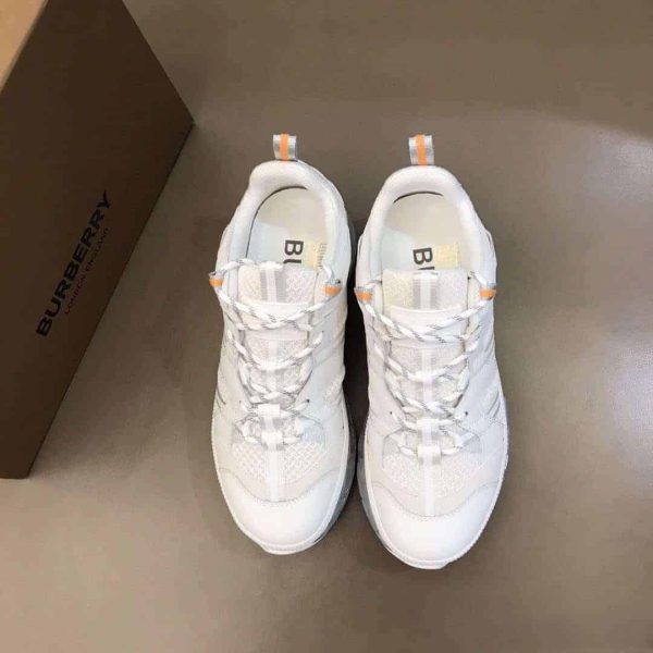BURBERRY NYLON AND LEATHER UNION SNEAKERS – BBR59 - Image 9