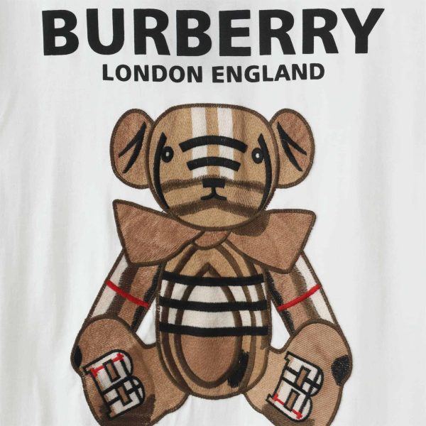 Burberry Teddy Bear Embroidered Logo T-shirt – BBRS13 - Image 4