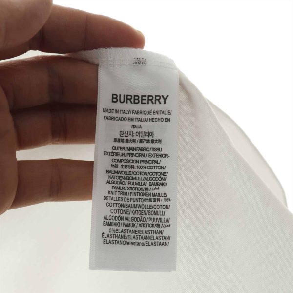 Burberry White Carrick Coordinate T-Shirt – BBRS09 - Image 4