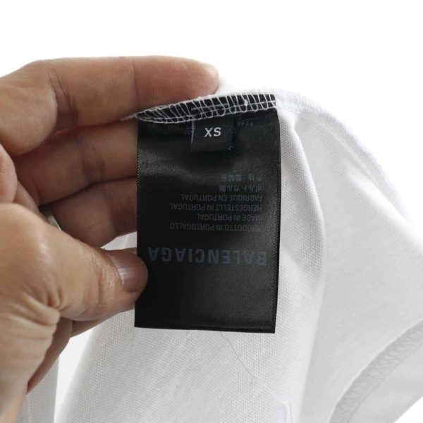 BALENCIAGA WHEAT EAR SHORT SLEEVE WHITE T SHIRT - Image 5