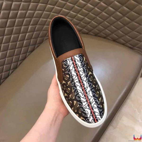 BURBERRY LEATHER VINGATE SNEAKER- BBR81 - Image 4