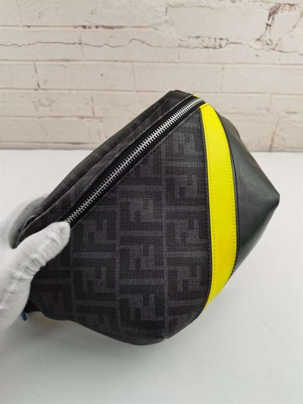 FENDI GRAY FABRIC BELT BAG – WFB012 - Image 9