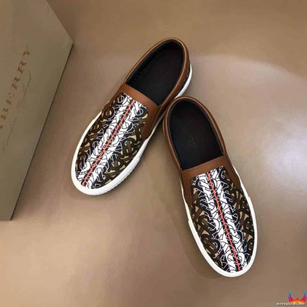 BURBERRY LEATHER VINGATE SNEAKER- BBR81 - Image 8