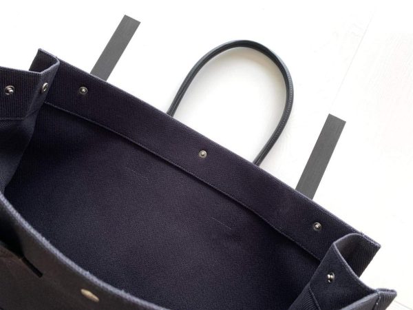 RIVE GAUCHE TOTE BAG IN LINEN AND LEATHER – WBY17 - Image 10
