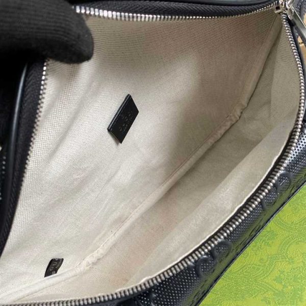 GG EMBOSSED BELT BAG IN BLACK GG EMBOSSED LEATHER - Image 4