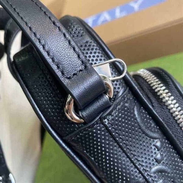 GG EMBOSSED MINI BAG IN BLACK LEATHER - Image 3