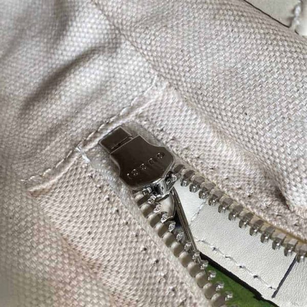 GG EMBOSSED MINI BAG IN WHITE LEATHER - Image 4