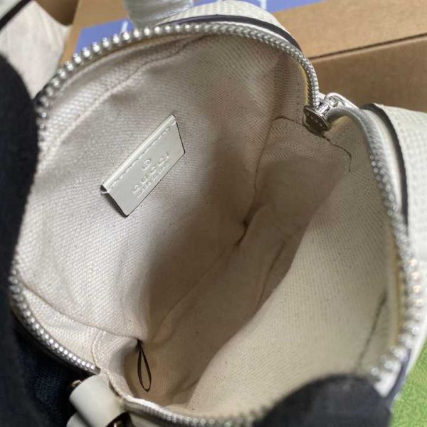 GG EMBOSSED MINI BAG IN WHITE LEATHER - Image 6