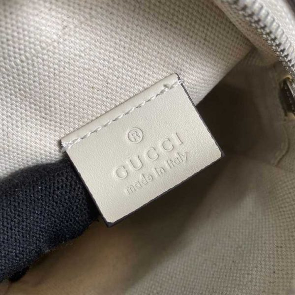 GG EMBOSSED MINI BAG IN WHITE LEATHER - Image 7