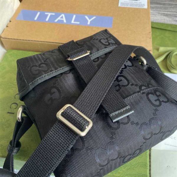 GUCCI OFF THE GRID MESSENGER BAG BLACK GG NYLON - Image 3