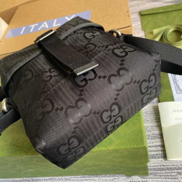 GUCCI OFF THE GRID MESSENGER BAG BLACK GG NYLON - Image 4