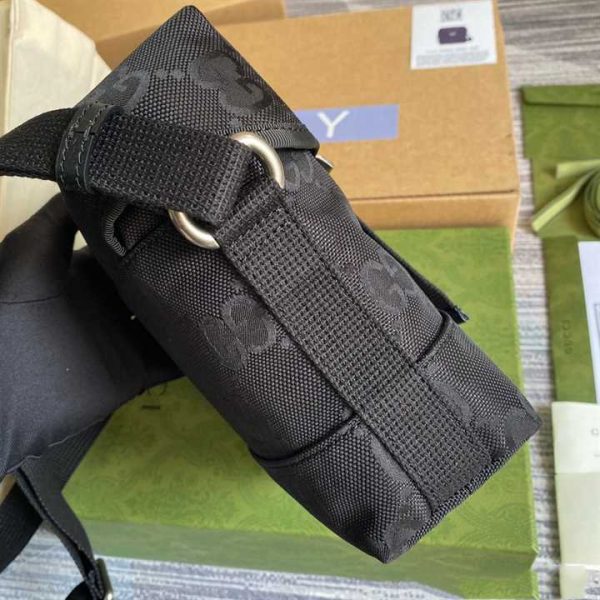 GUCCI OFF THE GRID MESSENGER BAG BLACK GG NYLON - Image 10