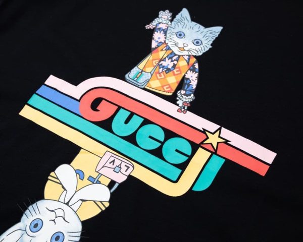 GUCCI UPSIDE-DOWN CAT T-SHIRT – GCS159 - Image 5