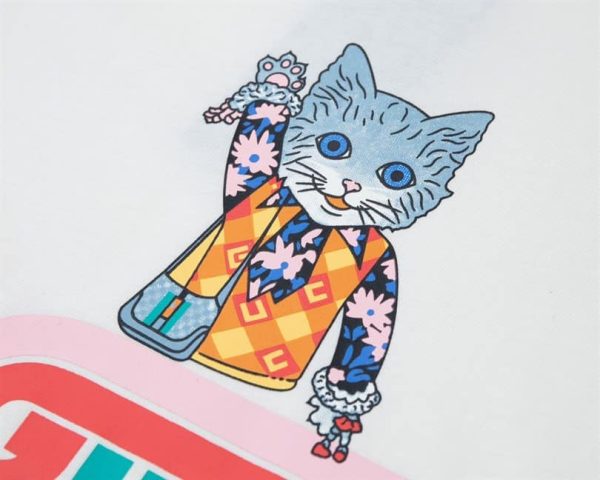 GUCCI UPSIDE-DOWN CAT T-SHIRT – GCS158 - Image 3