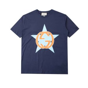 GUCCI INTERLOCKING G STAR PRINT COTTON T-SHIRT – GCS155