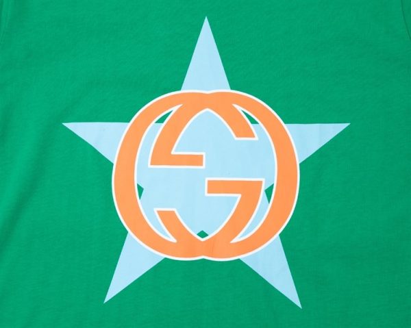 GUCCI INTERLOCKING G STAR PRINT COTTON T-SHIRT – GCS154 - Image 3