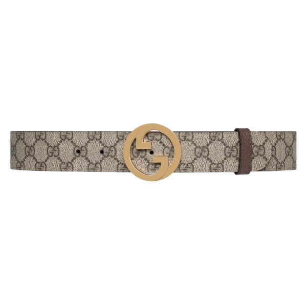 GUCCI BLONDIE BELT IN BEIGE AND EBONY SUPREME – B0146