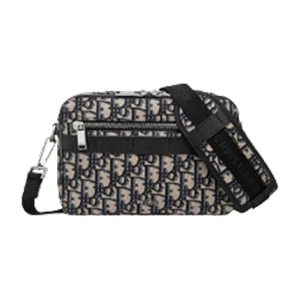 Safari Messenger Bag Beige and Black Dior Oblique Jacquard – DMB005