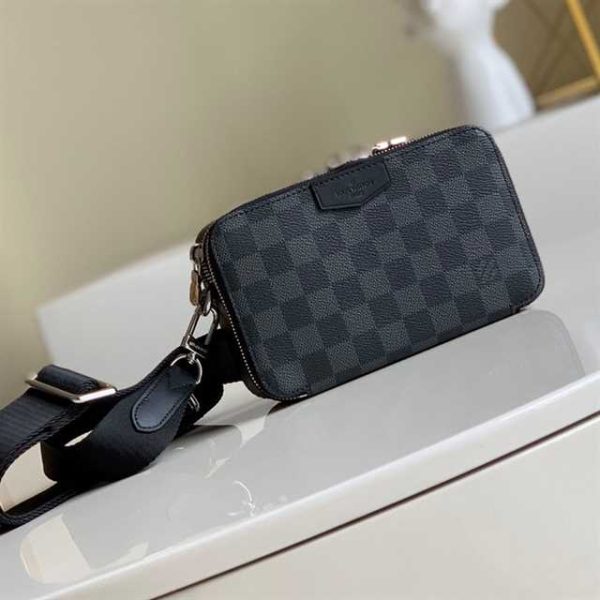 LOUIS VUITTON ALPHA WEARABLE WALLET DAMIER GRAPHITE CANVAS N60418 - Image 2