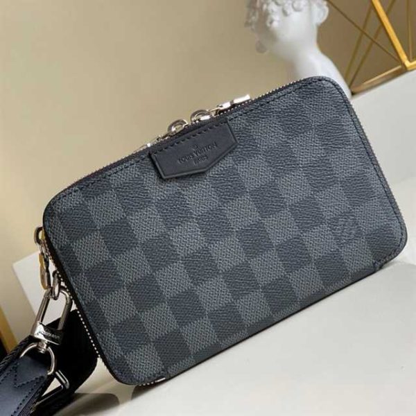 LOUIS VUITTON ALPHA WEARABLE WALLET DAMIER GRAPHITE CANVAS N60418 - Image 7