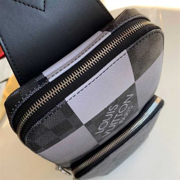 LOUIS VUITTON AVENUE SLING BAG WHITE DAMIER GRAPHITE GIANT N40403 - Image 7