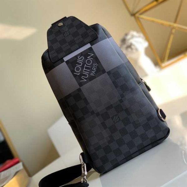 LOUIS VUITTON AVENUE SLING BAG WHITE DAMIER GRAPHITE GIANT N40403 - Image 8