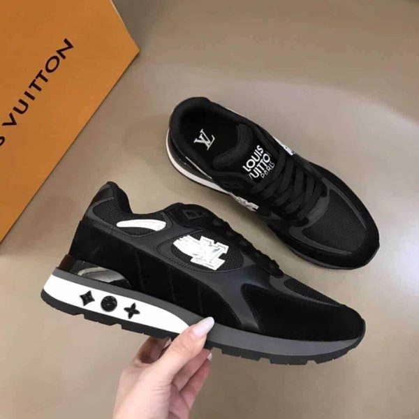 LOUIS VUITTON BLACK INITIALS ‘RUN AWAY’ SNEAKERS – LSVT272 - Image 5