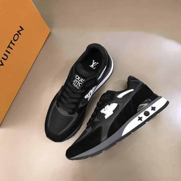 LOUIS VUITTON BLACK INITIALS ‘RUN AWAY’ SNEAKERS – LSVT272 - Image 8