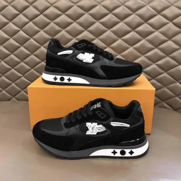 LOUIS VUITTON BLACK INITIALS ‘RUN AWAY’ SNEAKERS – LSVT272 - Image 9