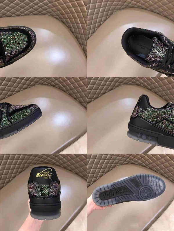 LOUIS VUITTON GLITTER SNEAEKERS BLACK TRAINER – LSVT223 - Image 10