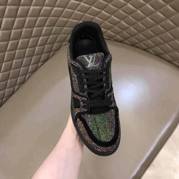 LOUIS VUITTON GLITTER SNEAEKERS BLACK TRAINER – LSVT223 - Image 4