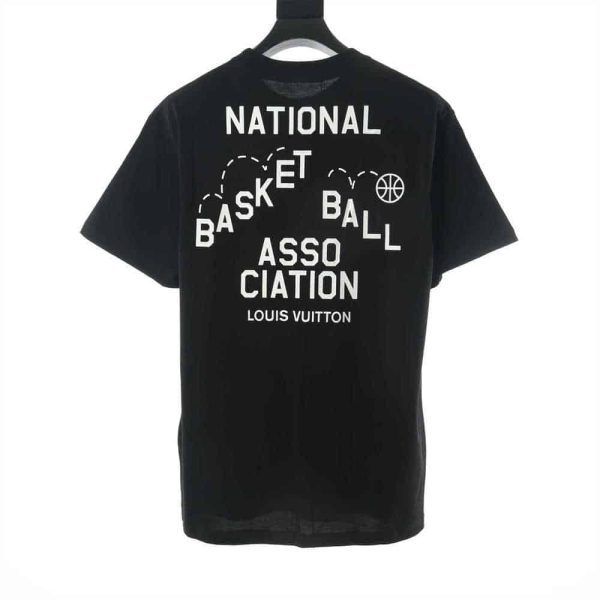 Louis Vuitton NBA Front And Black Print T-Shirt – LSVTS01 - Image 2