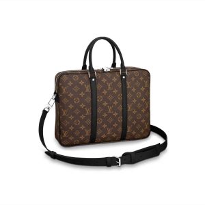 LOUIS VUITTON PORTE-DOCUMENTS VOYAGE MONOGRAM MACASSAR CANVAS M52005