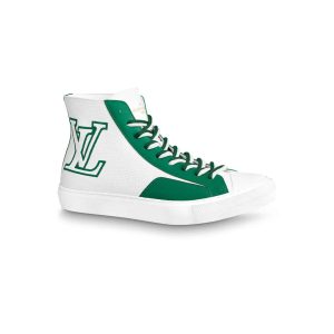 LOUIS VUITTON SNEAKERS BOOTS GREEN GRAINED CALF LEATHER – LSVT098