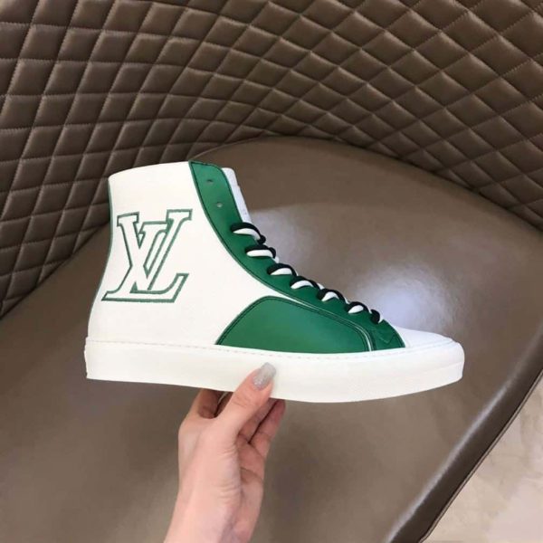 LOUIS VUITTON SNEAKERS BOOTS GREEN GRAINED CALF LEATHER – LSVT098 - Image 2