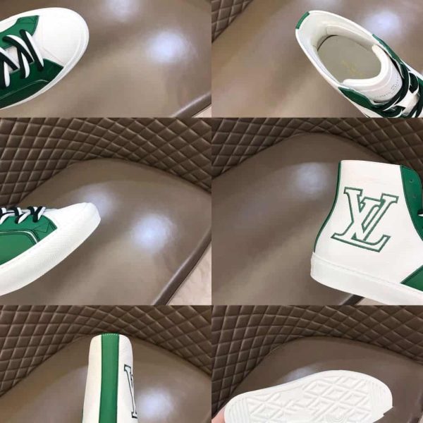 LOUIS VUITTON SNEAKERS BOOTS GREEN GRAINED CALF LEATHER – LSVT098 - Image 3