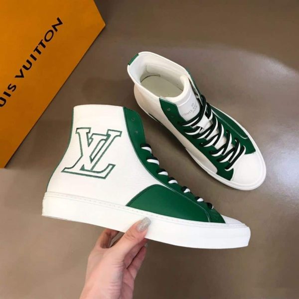LOUIS VUITTON SNEAKERS BOOTS GREEN GRAINED CALF LEATHER – LSVT098 - Image 5