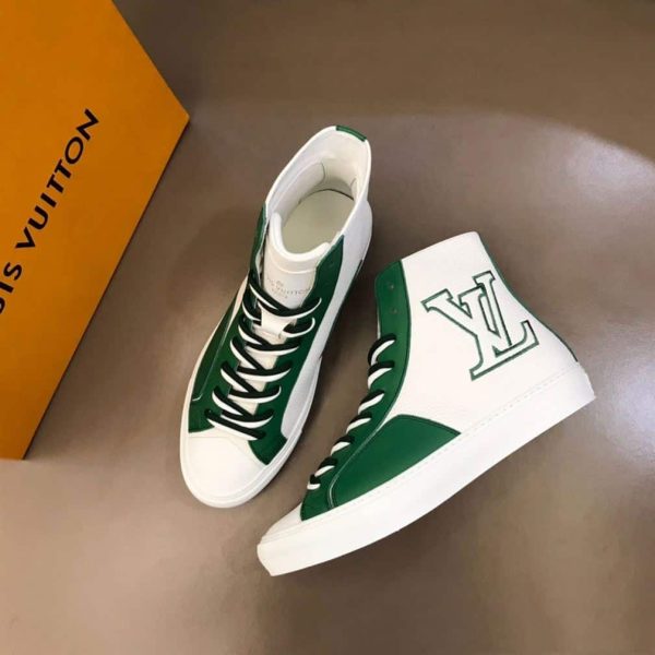 LOUIS VUITTON SNEAKERS BOOTS GREEN GRAINED CALF LEATHER – LSVT098 - Image 7