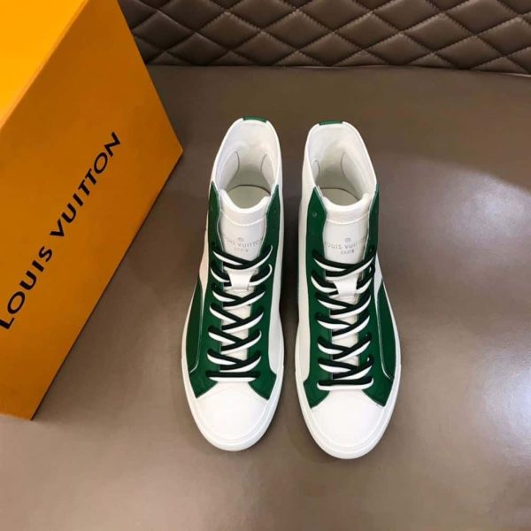 LOUIS VUITTON SNEAKERS BOOTS GREEN GRAINED CALF LEATHER – LSVT098 - Image 8