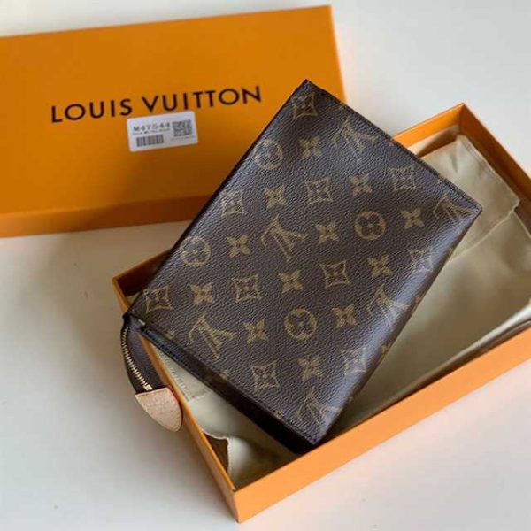 LOUIS VUITTON TOILETRY POUCH 19 MONOGRAM CANVAS IN BROWN M47544 - Image 2