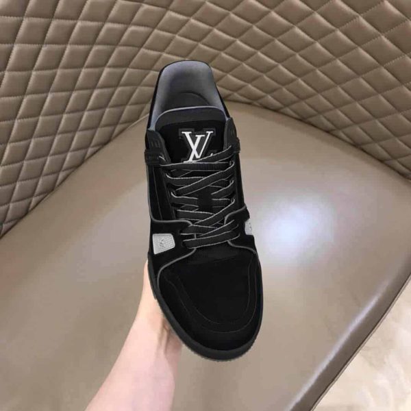 LOUIS VUITTON LV 408 TRAINERS IN SUEDE & GRAY FLANNEL – LSVT222 - Image 4