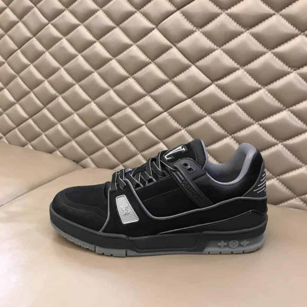 LOUIS VUITTON LV 408 TRAINERS IN SUEDE & GRAY FLANNEL – LSVT222 - Image 5