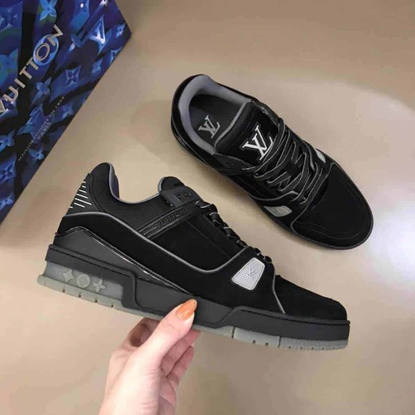 LOUIS VUITTON LV 408 TRAINERS IN SUEDE & GRAY FLANNEL – LSVT222 - Image 6