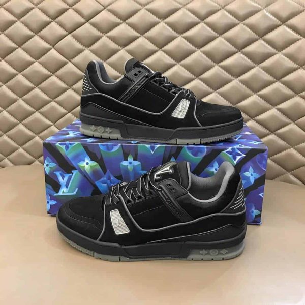 LOUIS VUITTON LV 408 TRAINERS IN SUEDE & GRAY FLANNEL – LSVT222 - Image 7